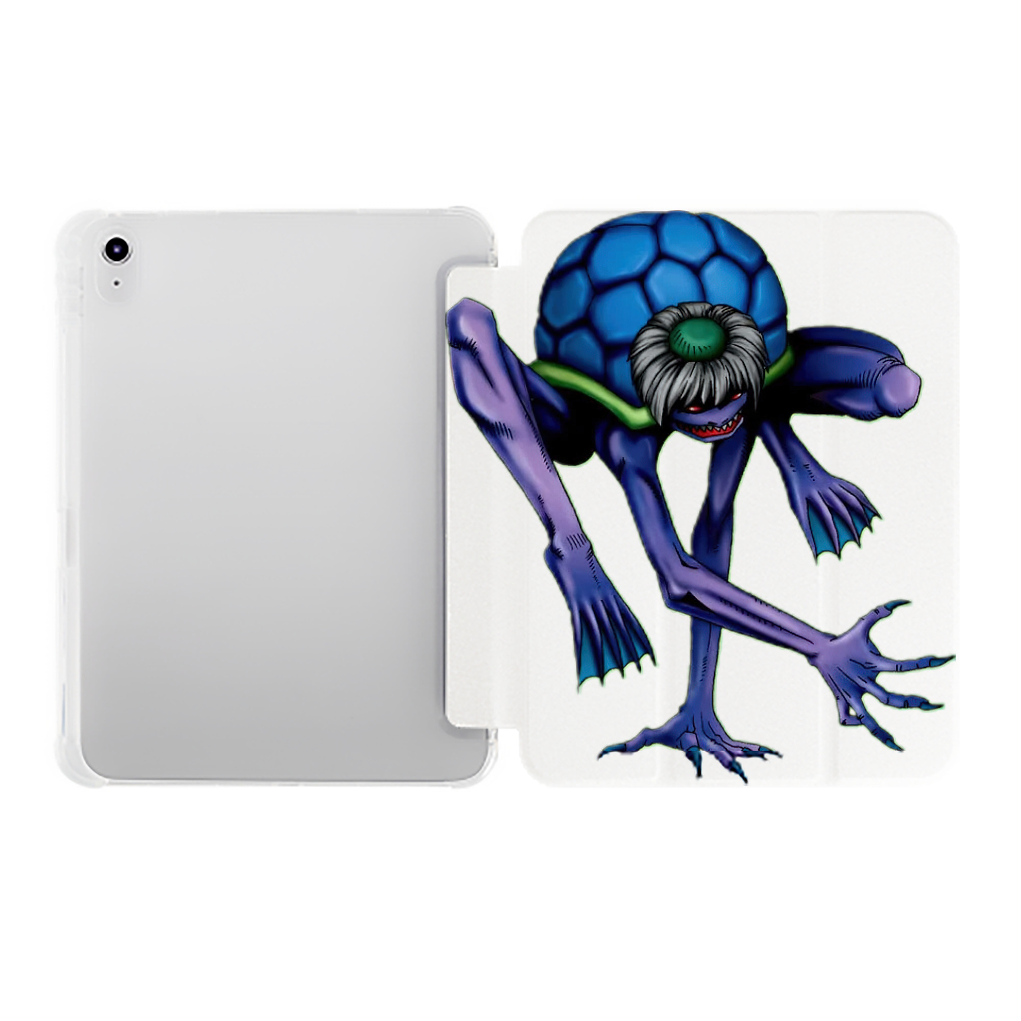 （画像用） 遊☆戯☆王 Yu-Gi-Oh! IPad ケース ペン収納付き 三つ折りスタンド PUレザー×シリコン 対応機種9.5/10.5/10.9インチ